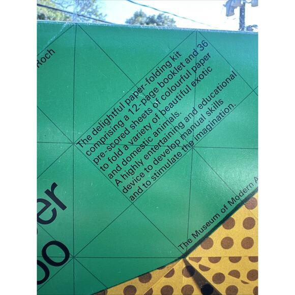 Vintage Paper Zoo Model Pre-Fold Animal Construction Set 1985 Museum Modern Art - Picture 2 of 8